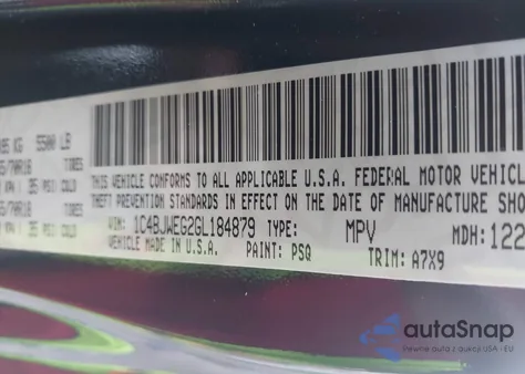 2016 Jeep Wrangler Unlimited Sahara из США, поврежденный, VIN 1C4BJWEG2GL184879